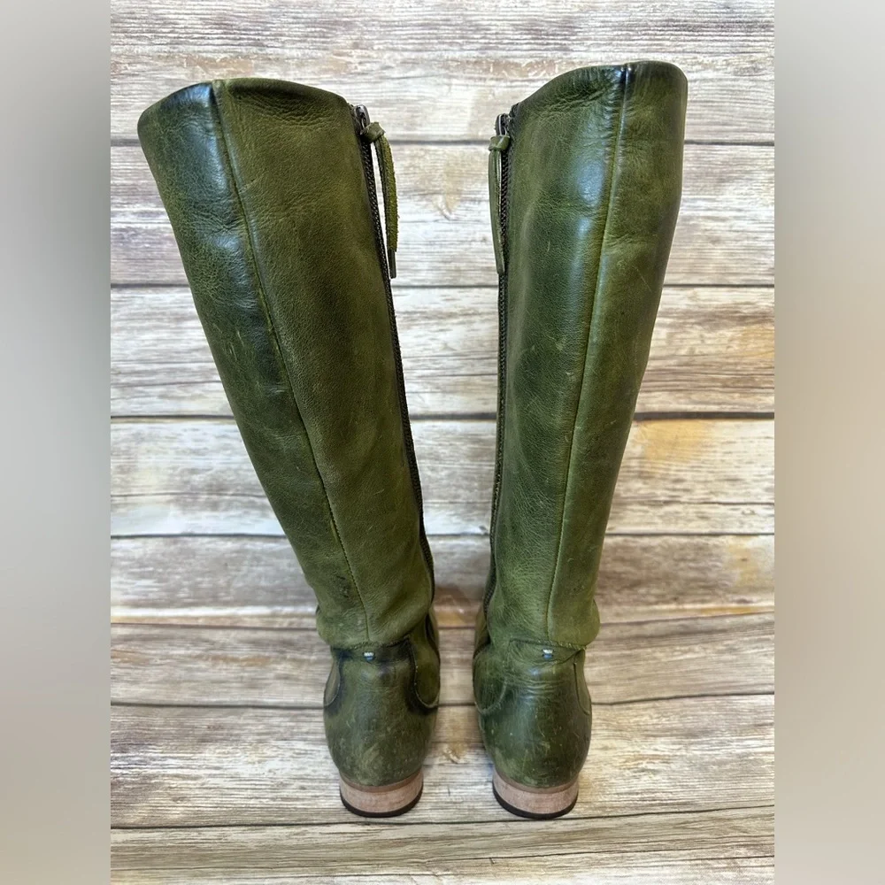John Fluevog Women’s 6 Radio ARD Knee High Boots Green Leather - Picture 5 of 10